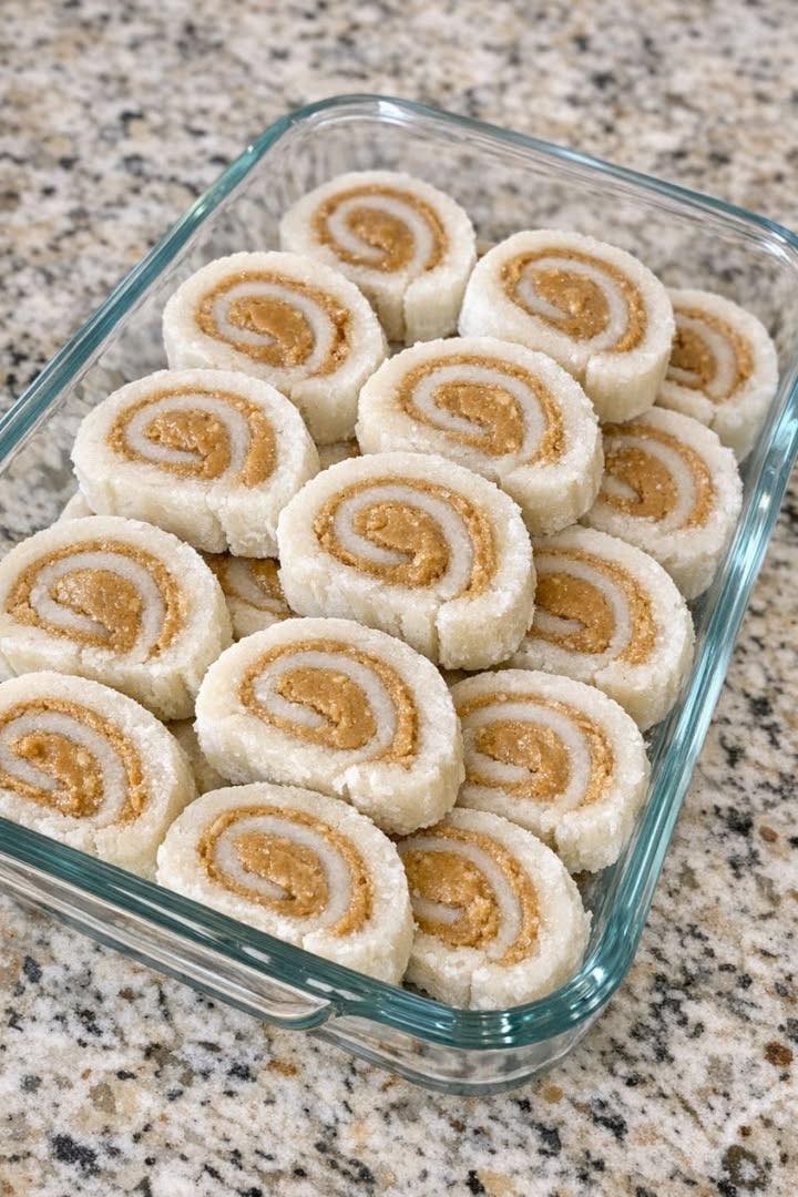 Nana Clara’s Coconut Peanut Butter Pinwheels